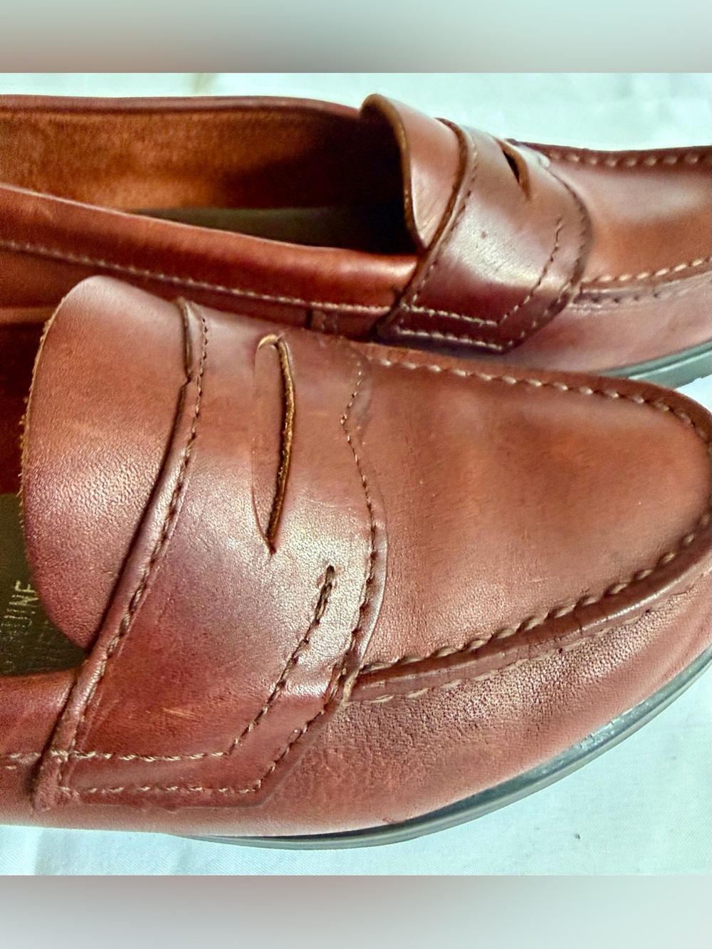 Eastland Leather Penny Loafers Mahogany Brown Size 8 - Picture 6 of 10